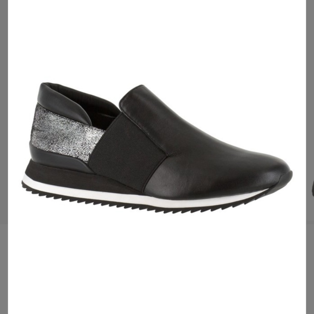 Black Crackle Ezra Slip-On Sneaker